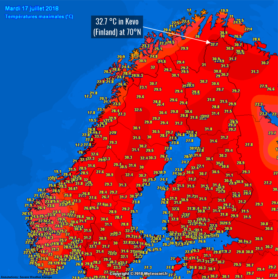 На крайнем севере, на самой вершине карты Финляндии, лето длится лучше всего