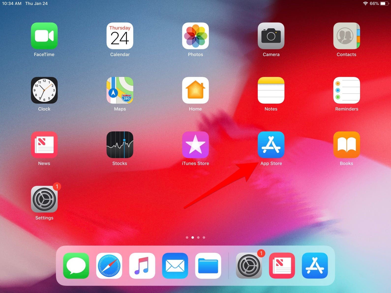 Откройте приложение App Store на своем iPad