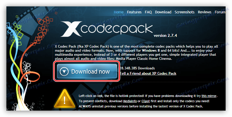 Скачать набор кодеков XP Codec Pack